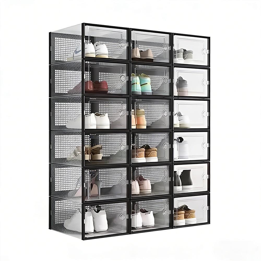 12 Pack Clear Plastic Shoe Sto - đánh giá và giá Sneaker Case