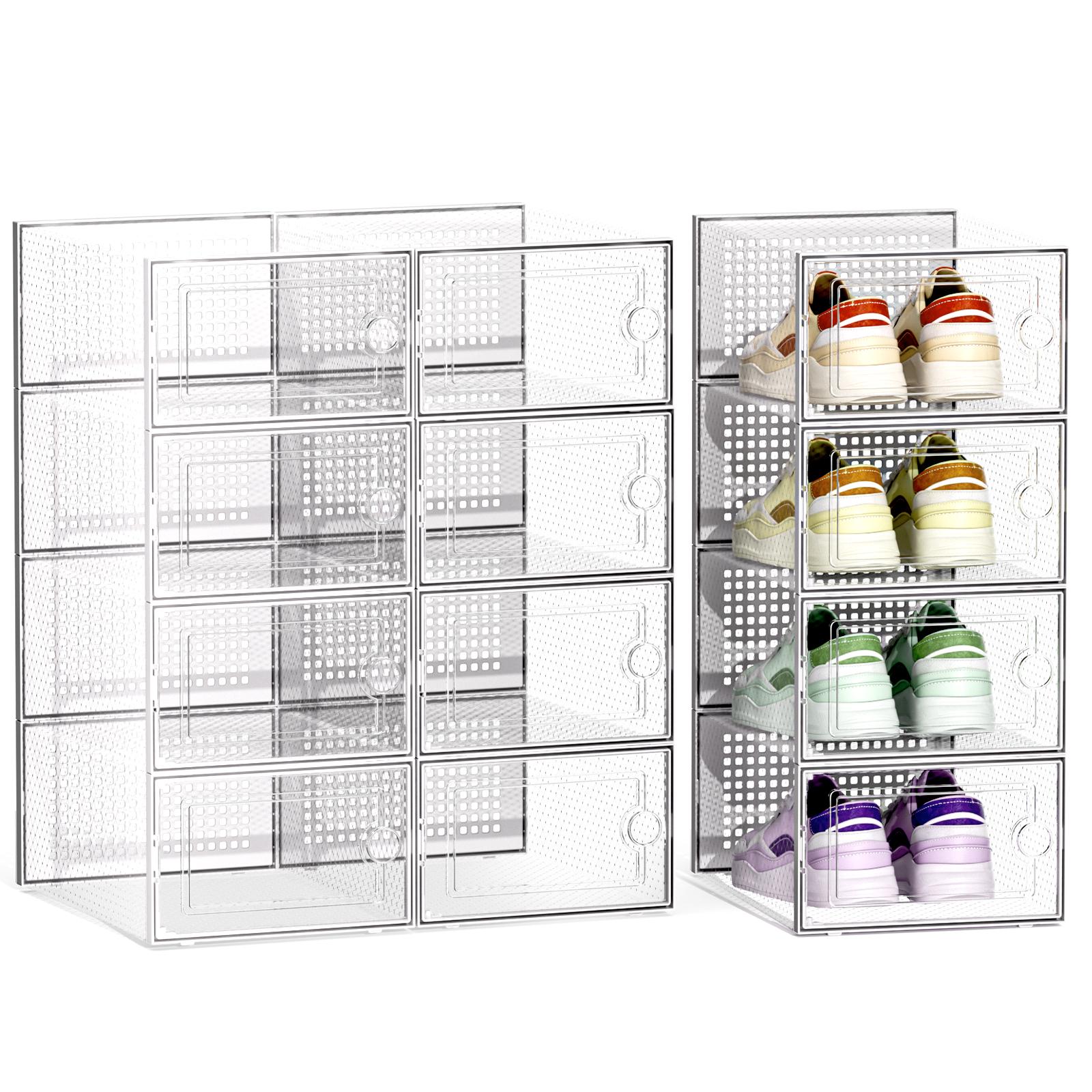 12/24 Pcs Thick Clear Shoe Box - đánh giá và giá Shoe Box Display