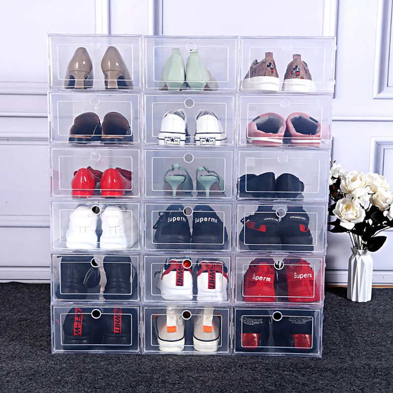 6 Pcs Transparent Shoe Storage - đánh giá và giá Shoe Box Display