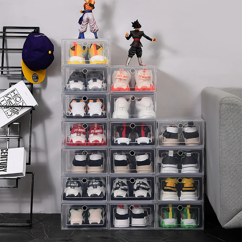 6 Pcs Transparent Shoe Storage - đánh giá và giá Shoe Box Display