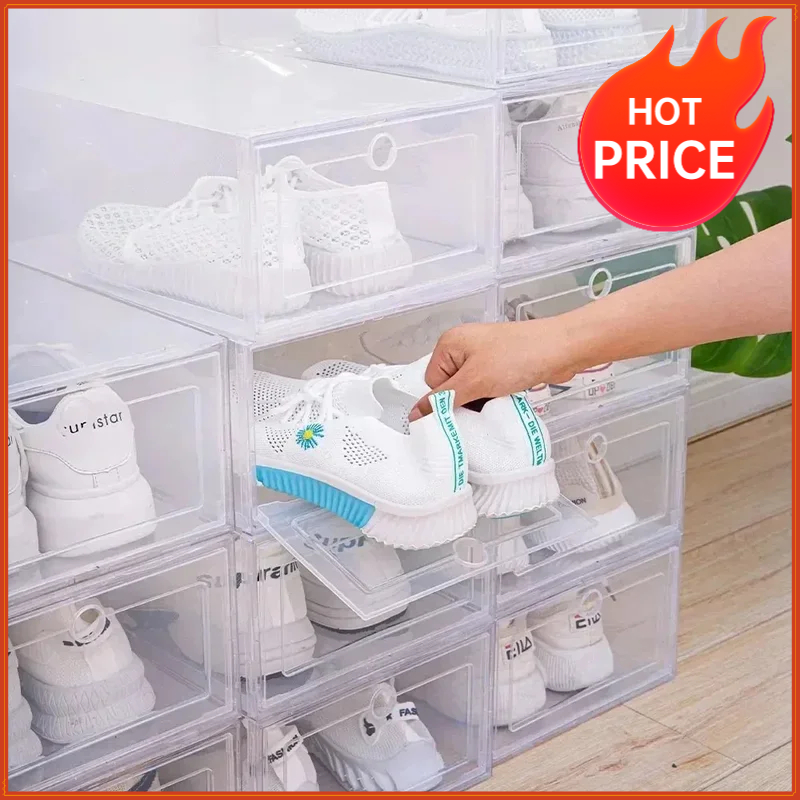 6pcs Transparent Shoe Boxes St - đánh giá và giá Shoe Box Display