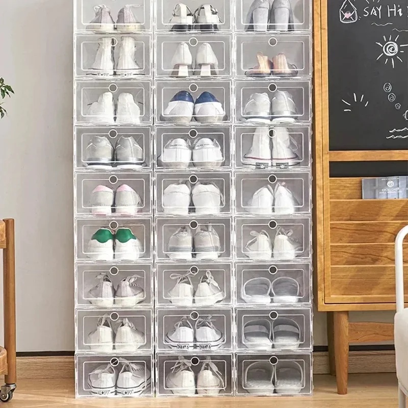 6pcs Transparent Shoe Boxes St - đánh giá và giá Shoe Box Display